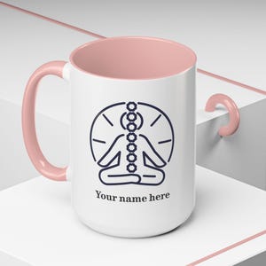 Personalisierbare Namenskaffeetasse, individueller Name Lustiges sarkastisches Geburtstagsgeschenk, innerer Frieden kreative Leute vorhanden Teetasse, 11 Unze, 15 Unze