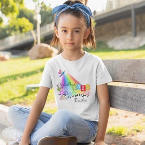 Schoolkid 2025 Back-to-school Tee, Personalized Name T-shirt for children, Schoolchild shirt with name, Gift for first day of school
