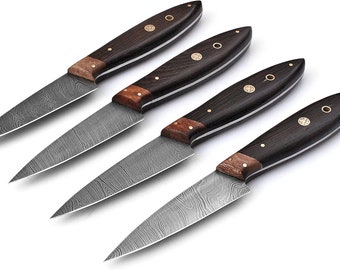 Handmade Steak knives sets ,Damascus Steel Steak knives ,Handmade knives ,Grilling Knives Camping outdoor Steak knives , Easter Gifts, Gifts