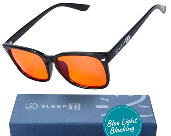 Sleep ZM Black Wayfarer Style Blue Light Glasses