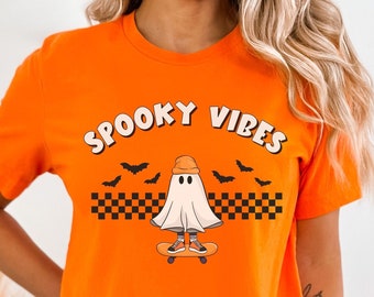 Spooky Vibes Shirt, Halloween T-shirt, Spooky T-Shirt, Cute Ghost Shirt, Cool Halloween shirt, Funny Halloween shirt, Halloween Tee