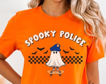 Spooky Police Shirt, Halloween Police T-shirt, Spooky T-Shirt, Funny Police Shirt, Funny Halloween shirt, Cute Halloween shirt