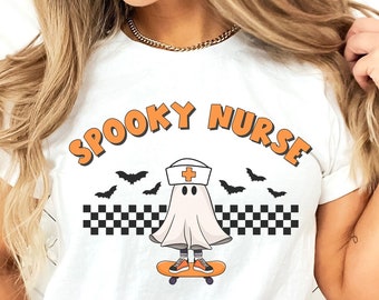 Spooky Nurse Shirt, Halloween Nurse T-shirt, Spooky T-Shirt, Funny Nurse Shirt, Cool Halloween shirt, Funny Halloween shirt, Halloween Tee