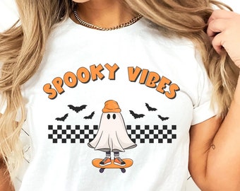 Spooky Vibes Shirt, Halloween T-shirt, Spooky T-Shirt, Cute Ghost Shirt, Cool Halloween shirt, Funny Halloween shirt, Halloween Tee