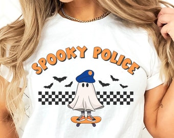Spooky Police Shirt, Halloween Police T-shirt, Spooky T-Shirt, Funny Police Shirt, Funny Halloween shirt, Cute Halloween shirt