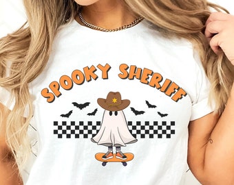 Spooky Sheriff Shirt, Halloween Sheriff T-shirt, Spooky T-Shirt, Funny Sheriff Shirt, Funny Halloween shirt, Cute Halloween shirt