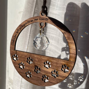 Personalized Loss of Pet Sympathy Gift Pet Memorial Suncatcher Ornament, Custom Dog Breed Memorial Suncatcher, Gift for Dog Lovers