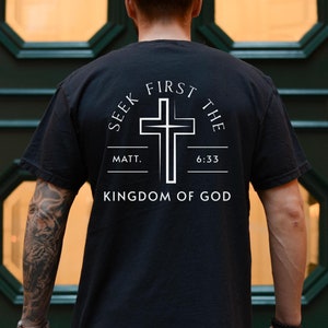 Mens Christian Shirt Christianity Gift for Him Bible Verse Shirt Christian Clothing TShirt Religious Faithful Gifts for Dad Religious Shirt