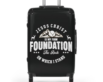 Suitcase, Christian Luggage, Bible Verse Suitcase, Travel Gift, Christian Gift For Him Or Her, Father's Day Gift, Faith Luggage, Faith Gift