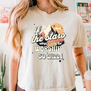 If The Stars Were Made To Worship Comfort Colors Boxy Tee Christian Shirt Comfort Colors Bible Verse Shirts Christian T Shirt Jesus Apparel