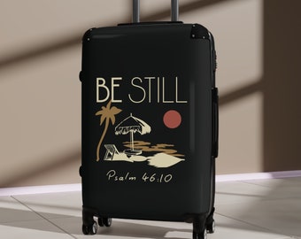 Suitcase, Christian Luggage, Bible Verse Suitcase, Travel Gift, Christian Gift For Her, Mother's Day Gift, Faith Luggage, Summer Camp Gift