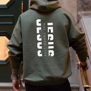 Men&#39;s Christian Hoodie Bible Verse Hoodie Christian Merch Mens Christian Streetwear Jesus Hoodie Christian Sweatshirt Jesus Apparel Sweater