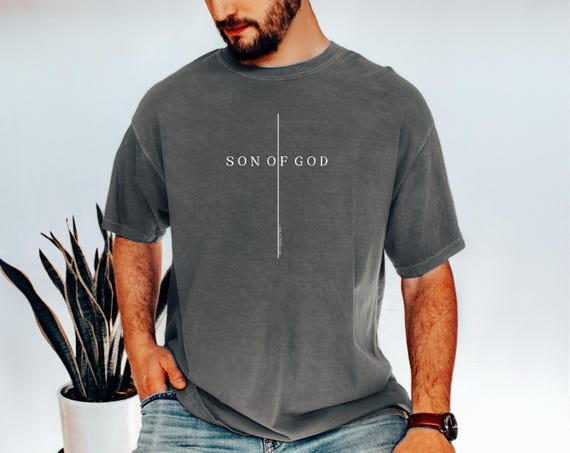 Son Of God Christian T-Shirt For Him Jesus Christ Shirt Bible Verse Shirt Religious Faith Tee Christian Apparel Faith-Based Apparel God