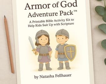 Armor of God Bible Activity Kit for Kids | Christian Printable | Ephesians 6 Coloring Pages + Scripture Cards | Digital Download Jesus God