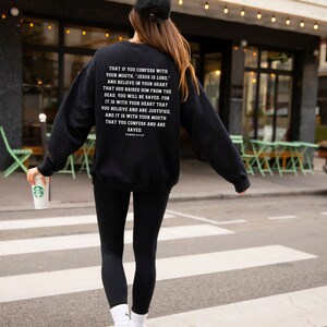 Christliches Sweatshirt Christliche Kleidung Bibel-Vers Religiöses Sweatshirt Jesus Sweatshirt Glaube Rundhalsausschnitt Trendiges christliches Kleid Gottesgeschenk