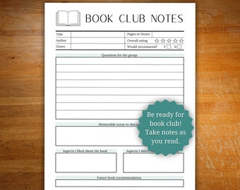 Notas para debates en clubes de lectura, notas de reseñas de libros para clubes de lectura, organización de clubes de lectura, preguntas para debates en clubes de lectura para miembros de clubes de lectura