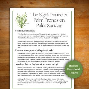 Palmsonntag Handout, Bedeutung von Palmsonntag, druckbare Palmsonntag Handout für Jugendgruppe, Sonntagsschule, Kirchengruppe Palmsonntag Info