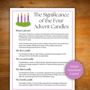 Bedeutung des Advent Arbeitsblatt für Kirche oder Jugendgruppe, Adventskerze Bedeutung Informationsseite, die Bedeutung des Advent für Kinder