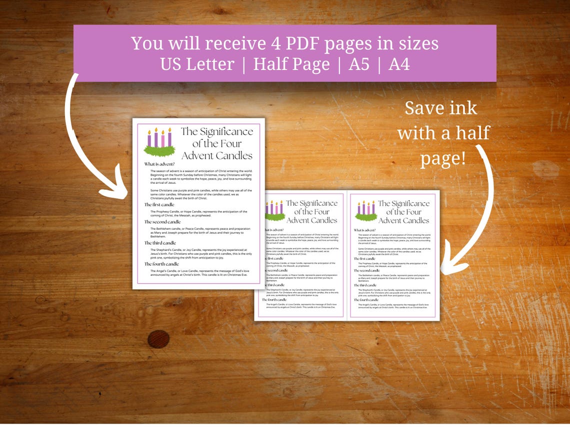 Meaning of Advent Printable Worksheet for Church or Youth Group, Advent ...