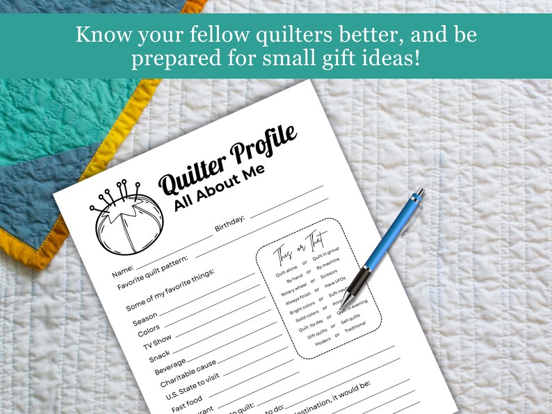 Quilting Guild Activity, Quilter Profile for Quilt Retreat, Getting to ...