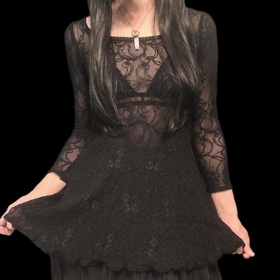 chinese dress ladies Sultry Vibes Sheer Lace Corset Skater Dress