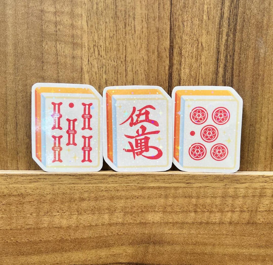 Holographic Mahjong Red Dora Stickers - Etsy