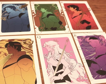 Láminas de Voltron con detalles en lámina dorada