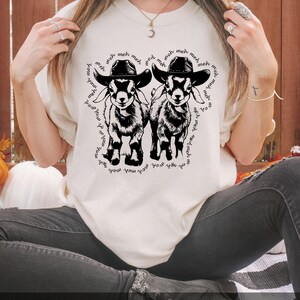 Meh. GOAT Shirt, Funny Goat Tee, Farm Animal Shirt, Western T-Shirt for Women, Goat Lover Shirt, Cowboy T-Shirt, Farmer Gift,Homestead Shirt