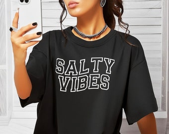 Salty Shirt, Salty Vibes T-Shirt, Comfort Colors Tee, Trendy Beach Shirt, Funny Shirt For Women, Gift For Women, Vacation Shirt,Gift For Her