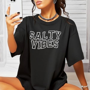Salty Shirt, Salty Vibes T-Shirt, Comfort Colors Tee, Trendy Beach Shirt, Funny Shirt For Women, Gift For Women, Vacation Shirt,Gift For Her