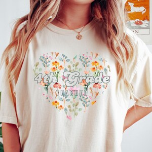 4th Grade Teacher Shirt, Comfort Colors® 4th Grade Tshirt, Gift For Teachers, Teacher Appreciation, Back To School Tees, Teachers Shirt