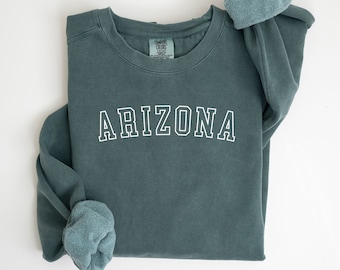 Comfort Colors Arizona Sweatshirt, Arizona Sweater, Arizona Crewneck Sweatshirt, Arizona Comfort Colors Unisex Shirt, State Sweatshirt