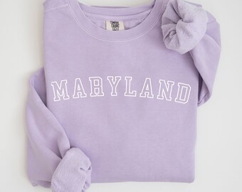 Maryland Sweatshirt, Maryland Home State Pride, Women'S Maryland Flag Crewneck, Baltimore Sweatshirt, Maryland Gift For Her, Baltimore Shirt