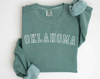 Oklahoma Crewneck Sweatshirt, Oklahoma City Crewneck, Oklahoma Gift For Her, Oklahoma Hoodie, Nevada State Shirt Gift, State Sweatshirt