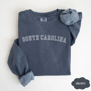 South Carolina Sweatshirt, South Carolina Sweater, South Carolina Crewneck, Comfort Colors Unisex Sweatshirts, South Carolina State Gifts
