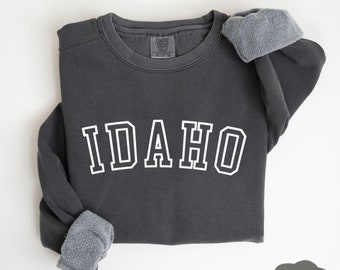 Idaho Sweatshirt, Idaho Gift, Idaho Crewneck, Comfort Colors Unisex Sweatshirt,Idaho Crewneck Sweatshirt Gift,Idaho Sweater,Idaho State Gift