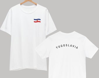 Yugoslavia Flag T-Shirt, Modern Design, Patriotic Yugoslavian Apparel, Unisex Tshirt, Bella And Canvas Tee