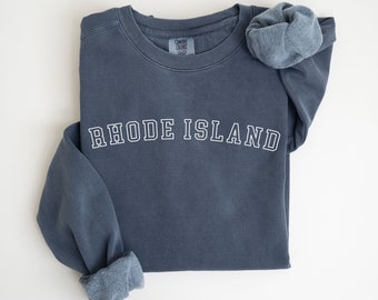 Rhode Island Sweatshirt, Unisex Crewneck Sweatshirt, State Of Rhode Island Shirt, Rhode Island Shirt, Gift For Her, Rhode Island Gifts