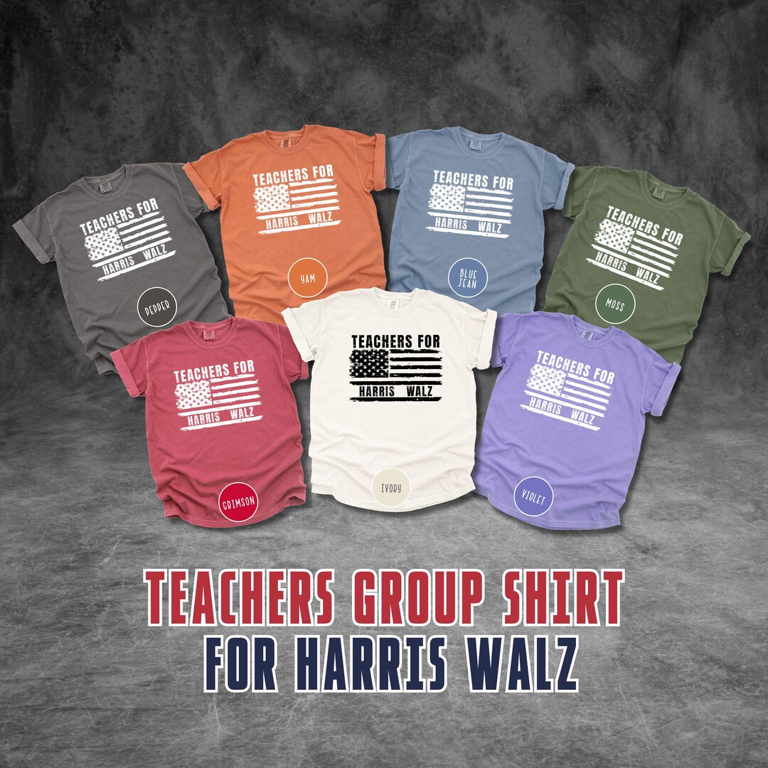 Matching Teacher Harris Walz Shirts, Election Shirts for Teachers