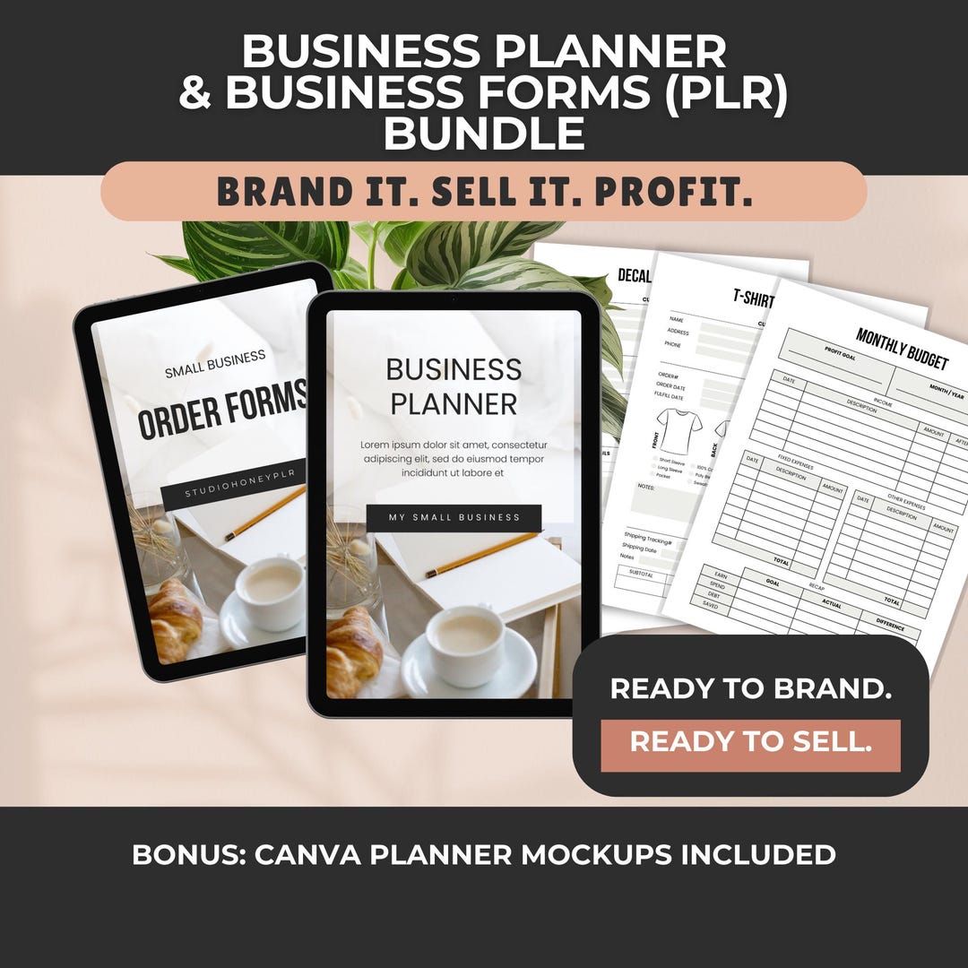2026 Small Business Planner Bundle PLR Brandable Canva Planner With 45 ...