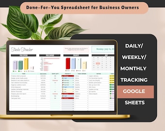 Wiederkehrende Aufgaben-Tracker-Arbeitsblatt | Google Sheets Digitaler Planer