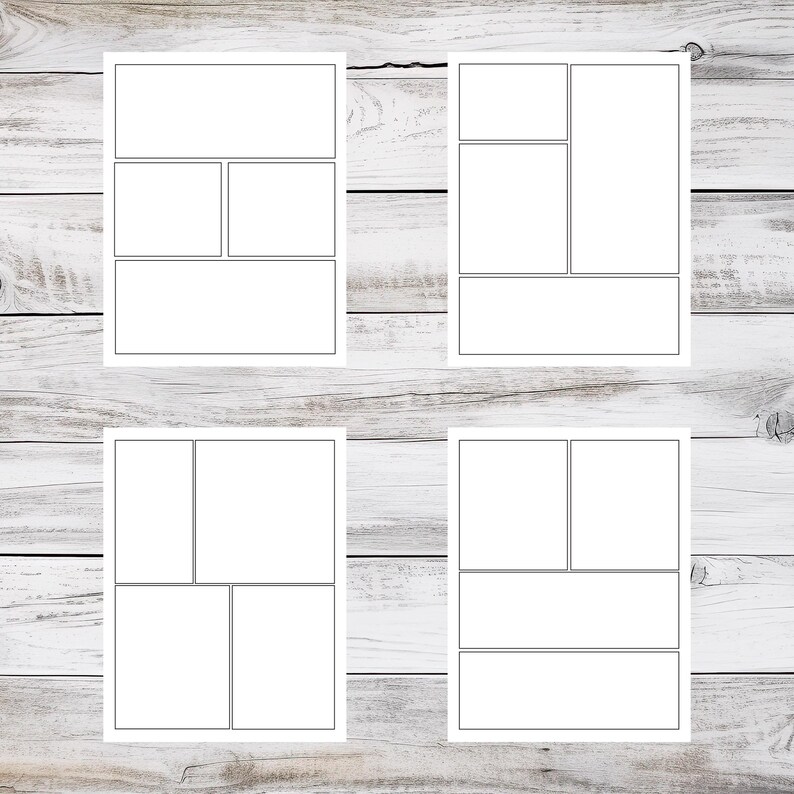 Basic Comic Book Template With 60 Printable Pages, Art Box Frames ...