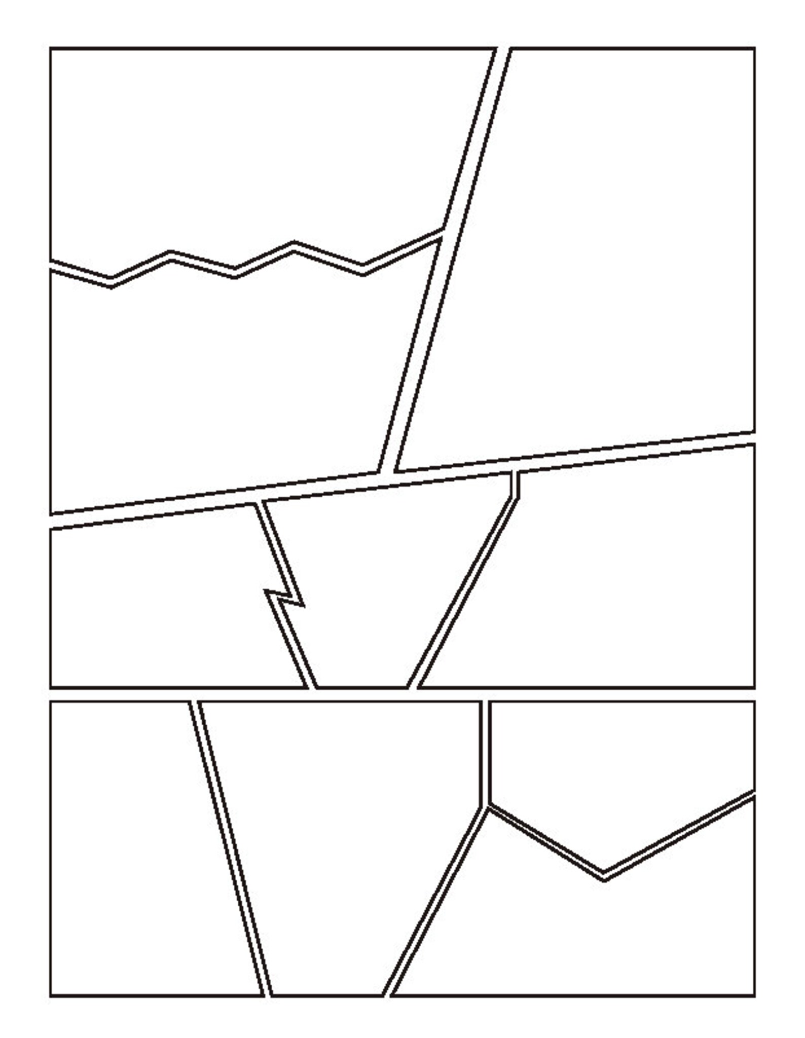 Printable Blank Comic Book Template Size 8.5x11", Comic Drawing Paper ...