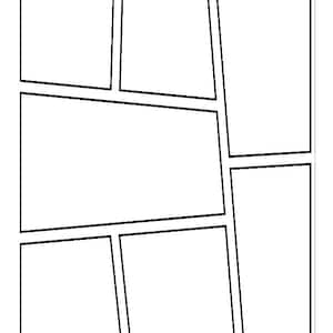 Printable Blank Comic Book Template Size 8.5x11", Comic Drawing Paper ...
