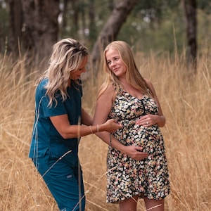 Loula Labor and Delivery Support Birthing Gown - The First Transforming Birthing Gown designed by a Nurse to change with your labor!