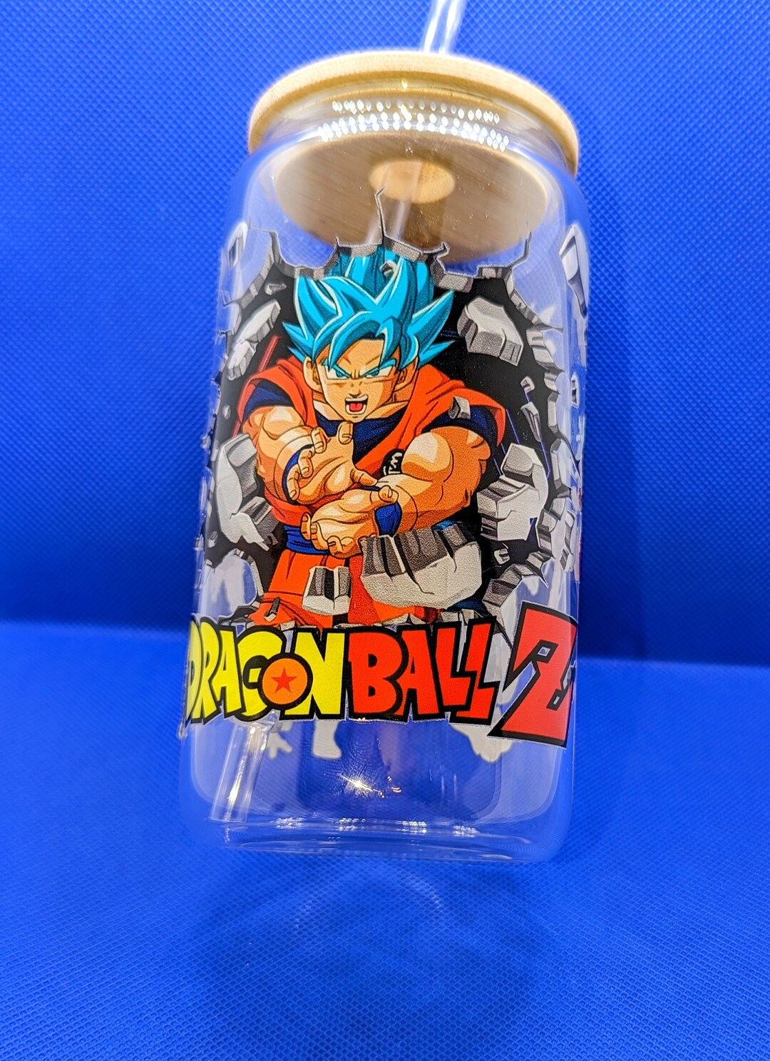 Dragon Ball Z glass Can iced Coffee Cup Gifts Tumbler Etsy