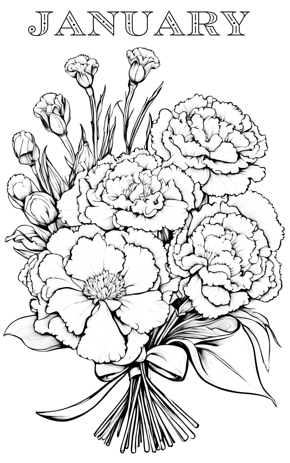 Birth Blossoms- an Adult Coloring Experience Filled With Birth Month ...