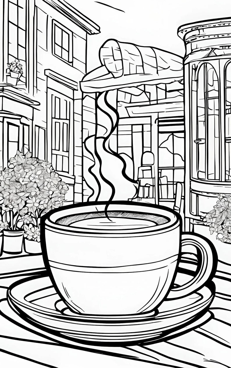 Creative Coffee Break Coloring Pages Download and Printable Coloring ...