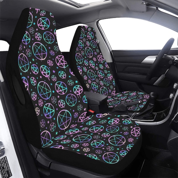 Satanic Devil Gothic Witch Car Seat Covers