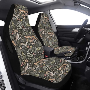 Cottagecore Seat Covers, Forestcore Witch,Whimsigoth Aesthetic, Moth and Thistle, Vehicle Chair Accessories, Enchanted Forest,Pagan Witch